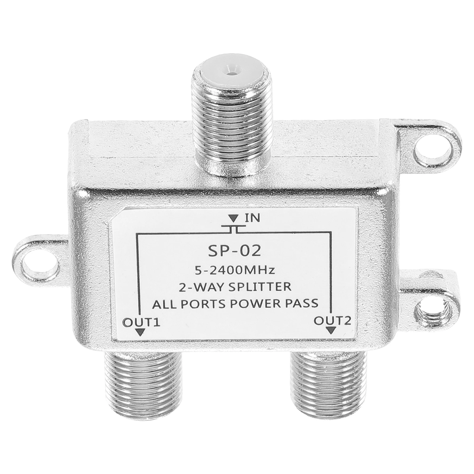 

Two Splitters Cable Gigabit Coax Dispenser for Internet Aluminum Alloy Cables