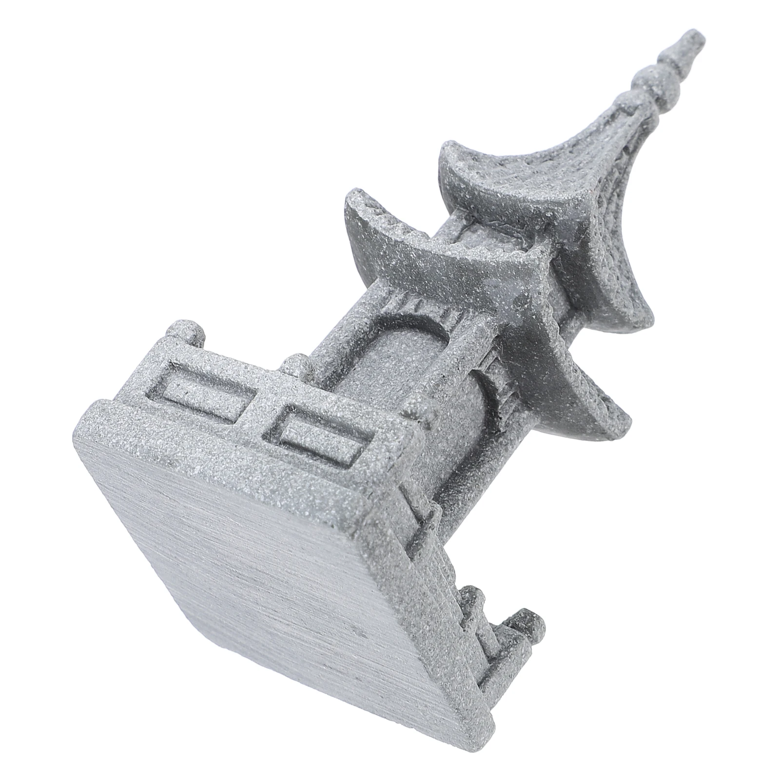 

Mini Pagoda Statue Stone Pavilion Decor Zen Bonsai L Realistic Waterproof Sunproof Setup Model