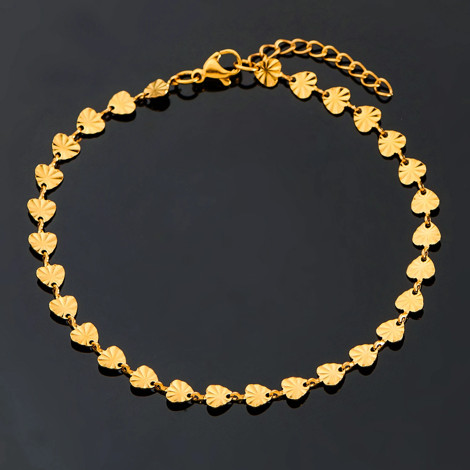 Verstellbarer Armreif 5mm Edelstahl Armband Handgefertigtes Herz-Design Romantischer Herz-Choker für Damen Schmuck – Detail 6