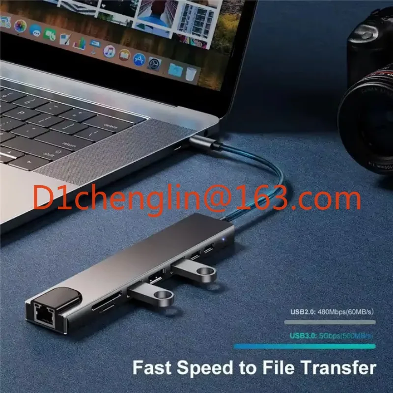oriesmulti-functional 8 in 1 Usb 3.1 type c hub multi function adapter For MacBook Pro Laptop Expansion Dock Computer Access