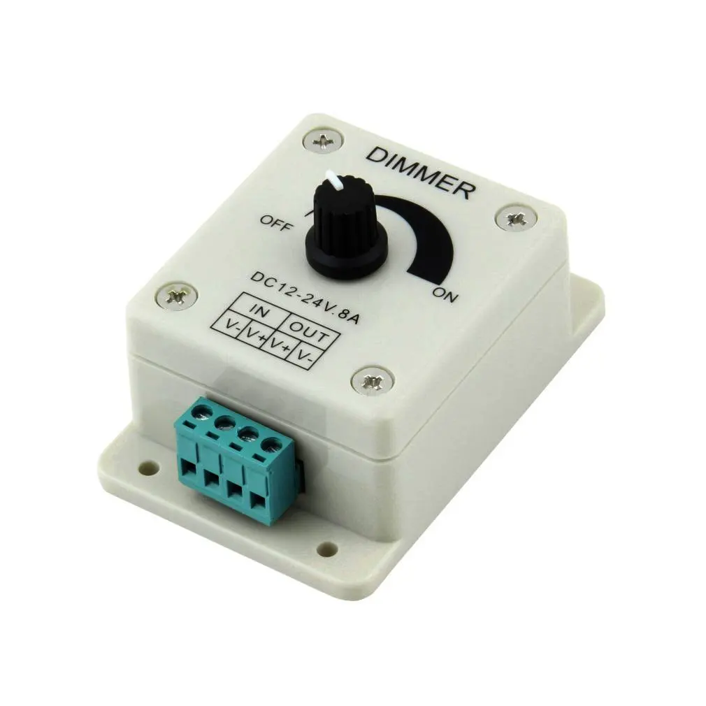 LED Dimmer Switch 12-24V Voltage Regulator 8A Adjustable Controller Light Power Supply for LED Lamp LED Strip Light