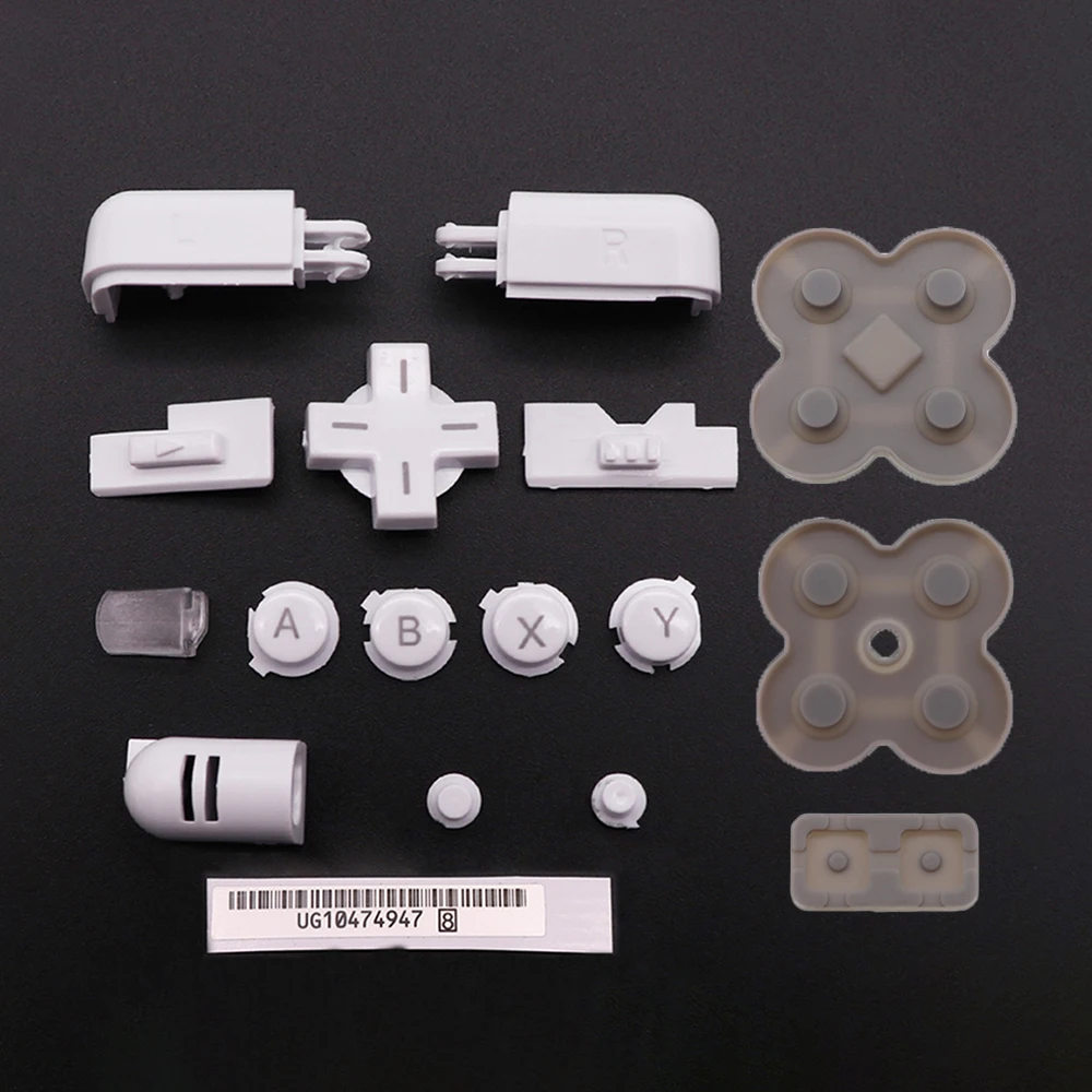 1Set Für DS Lite Spielkonsole A B X Y L R D-Pad Kreuz Schlüssel Leitfähigen Gummi Pad Für NDSL volle Set Tasten Ersatz