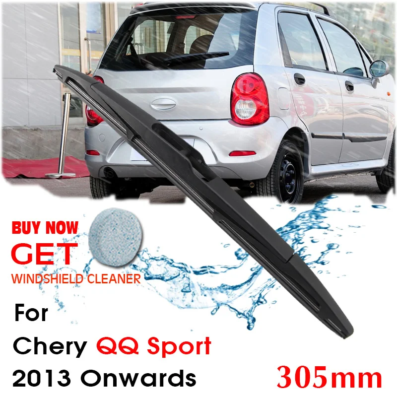 

Car Wiper Blade Rear Back Window Windscreen Windshield Wipers For Chery QQ Sport Hatchback 305mm 2013 Onwards Auto Accessories