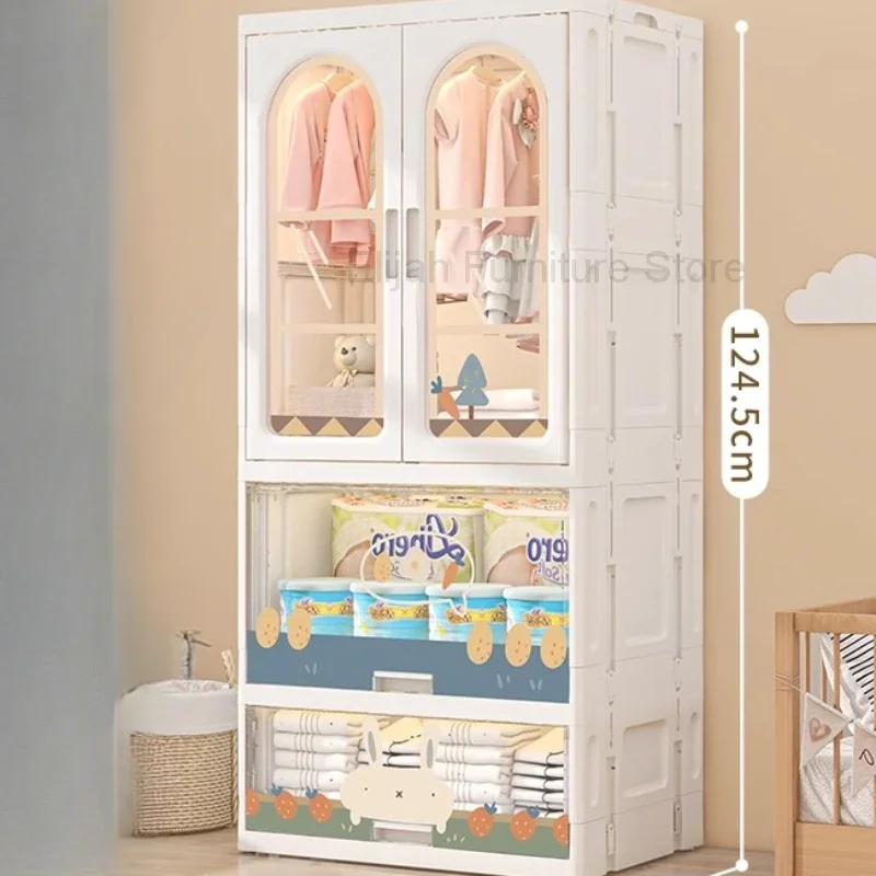 Armoire à Vêtements pour Enfants, Meubles de Chambre, Penderies Portables pour Enfants, Penderies pour Enfants, MR50CW