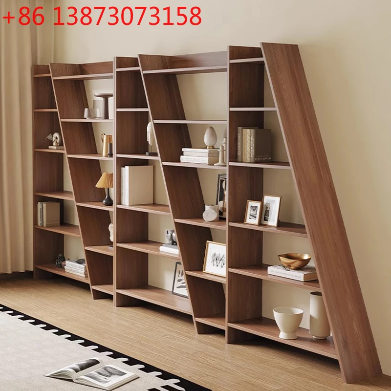 Modern Creative Bookshelf Nordic Floor-standing Wooden Storage Bookcase Study Library Home Furniture Estante Para Libros FYBK