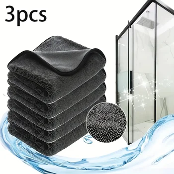 Magic Polyester Cloths (3-Pack)–Streak-Free,Ultra-Soft! Perfect for Kitchen,Car,Glasses &…