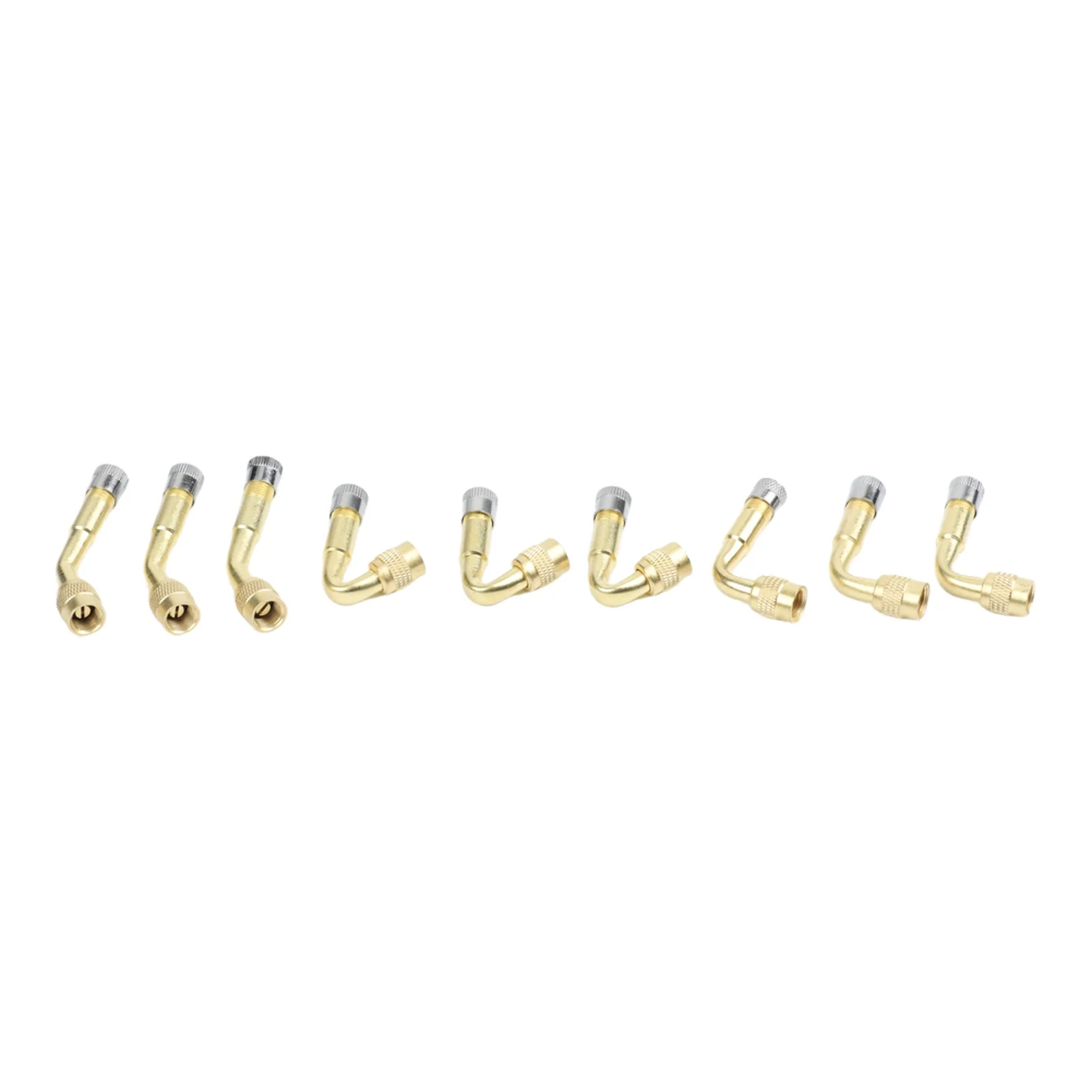 9 Pcs Tire Valve Adapter Extensions with 45 90 135 Degree Angles for Car For Motorcycle and Inner Tube Systems