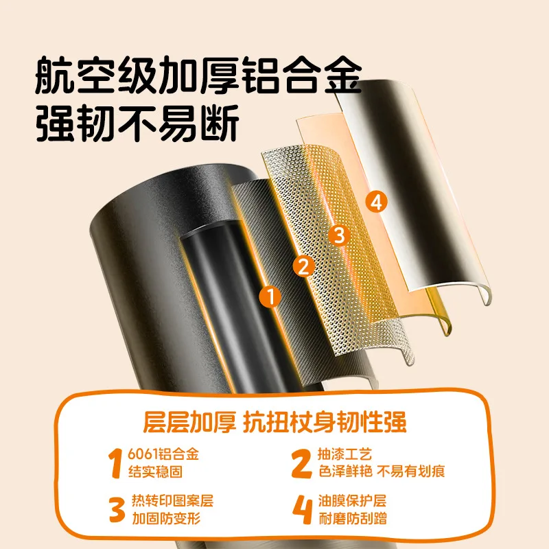 [HIKER] Boshi Outdoor Children's Mountaineering Pole Retractable Hiking Anti-skid Cane Ultra Light Mountaineering Equipment