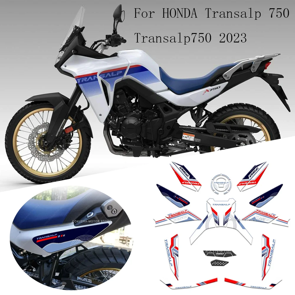 

Motorcycle Accessories Waterproof Sticker Moto Sticker Kit 3D Resin Protective Sticker For HONDA Transalp 750 Transalp750 2023