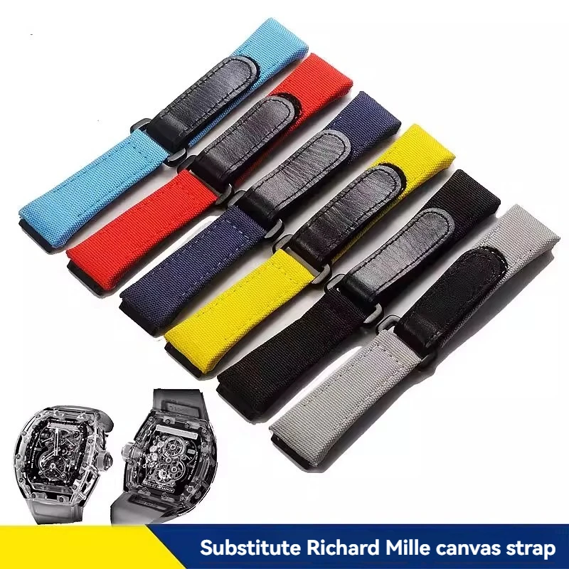 For the Richard Mille Miller Collection: Nylon Straps for RM27-04, RM 67 RM035, RM030, RM011, RM052 Custom FKM Rubber Straps