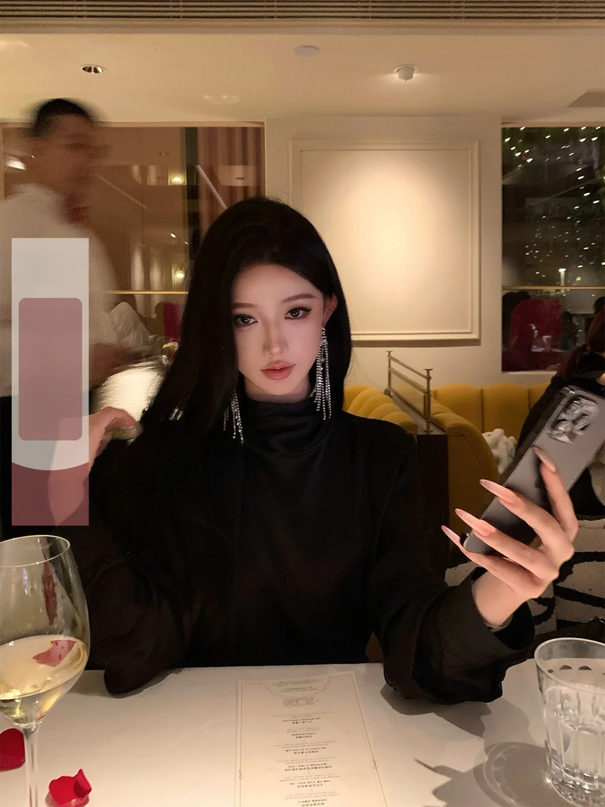 

Elegant V-neck Sash Long Sleeve Shirt Matte Satin Simple Versatile Knitted Sweater Women's Loose Fit Polyester Fiber Spring S...