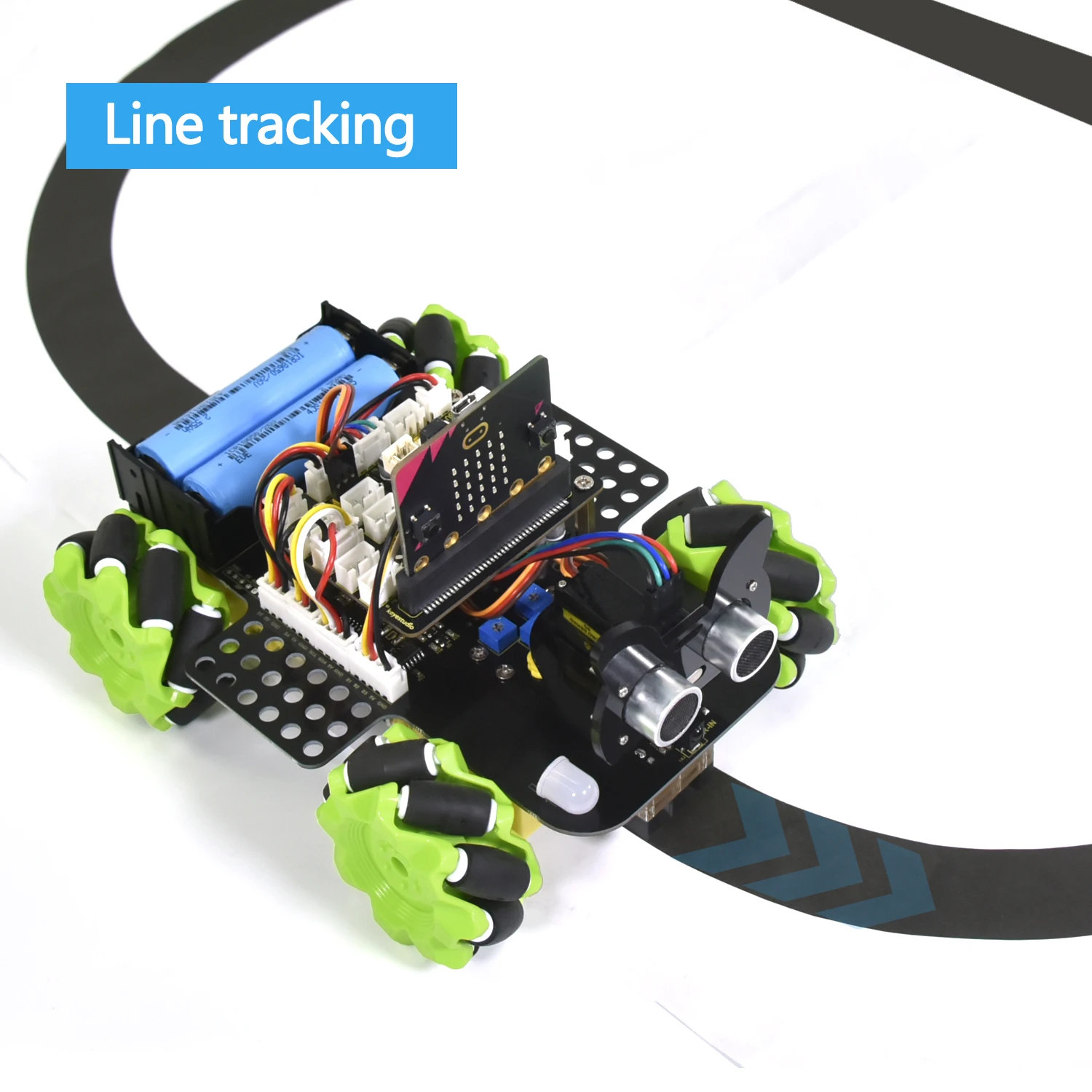 Keyestudio 4WD Microbit V2 Robot Car Kit Mecanum Smart Robot For micro:bit Robot Kit STEM Robot Car Python Programming Robot Kit