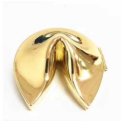 Custom Personalized Metal Fortune Cookie Box for Weddings, Contains Your Personalized Fortune Cookie Paper Message Great Gift