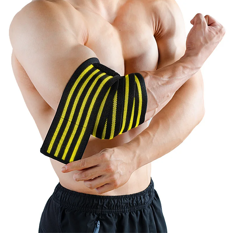1PCS Long Wrap Elbow Strap Bandage Breathable Brace Support Gym Fitness Sports Protecter Pad for Weightlifting Bench Pressure