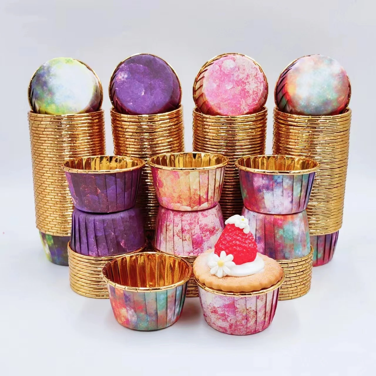 50pcs Baking Cups , disposable cupcake cups, heat-resistant paper cupcake,  baking tool, perfect for wedding and Birthday party