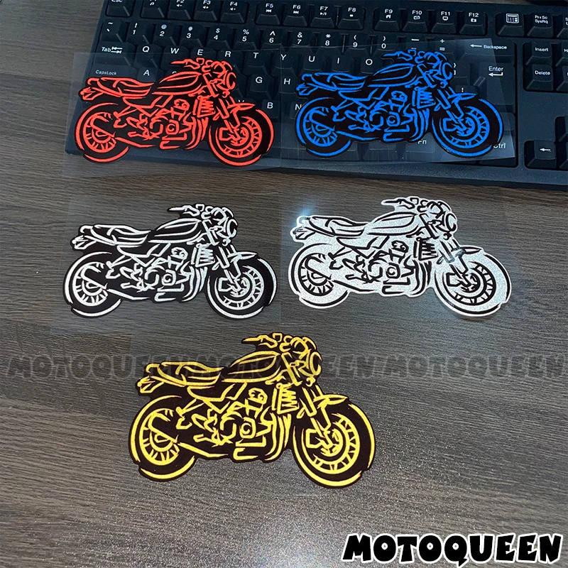 Motorcycle Aluminum Alloy Tank Pad Side Cover Box Helmet Front Fairing Wind Body Decor Reflective Decals Stickers for Z900rs