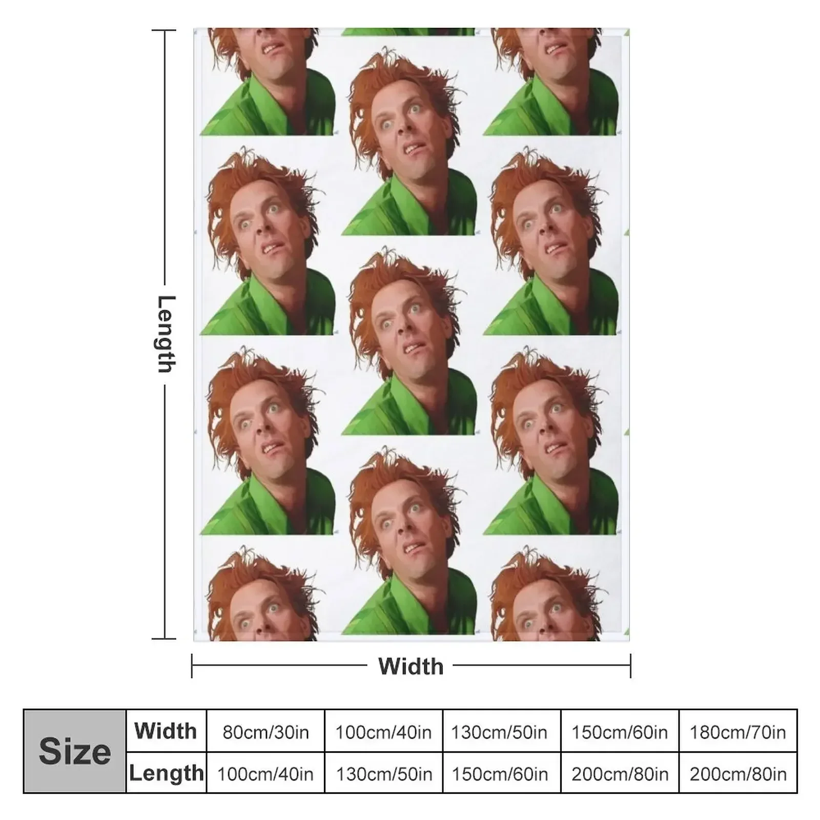 Drop Dead Fred Magical Realism Digital Portrait, Choose Your Own Background Throw Blanket Soft Luxury Designer Blankets