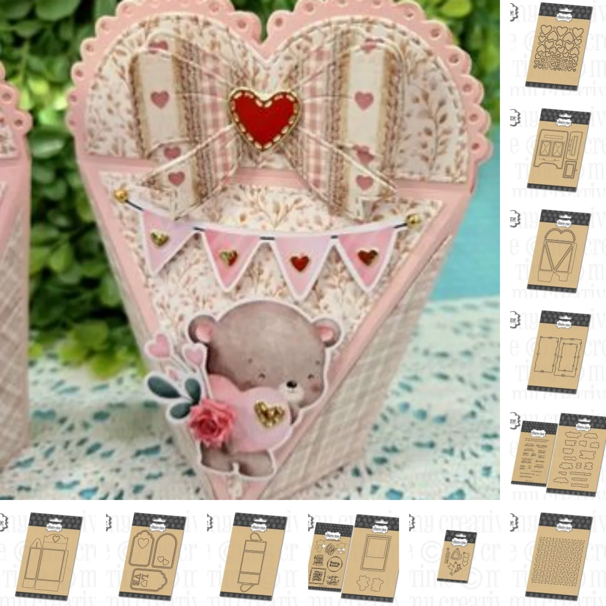 

2026 Mail Box Gift Card Heart Metal Cutting Dies Clear Stamps for DIY Making Card Scrapbook Embossed Craft Template Decoration