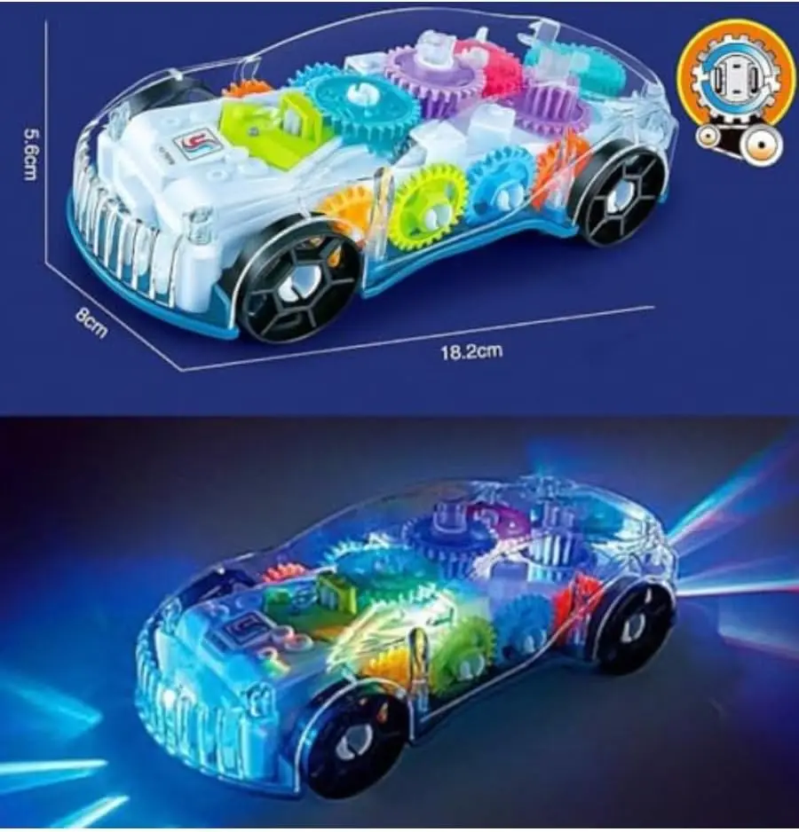 Baby toys Toddler Police Car Electric Vehicle Toy Auto Driving Transparent Gears Music Lights Cars Toys for Kids Boys