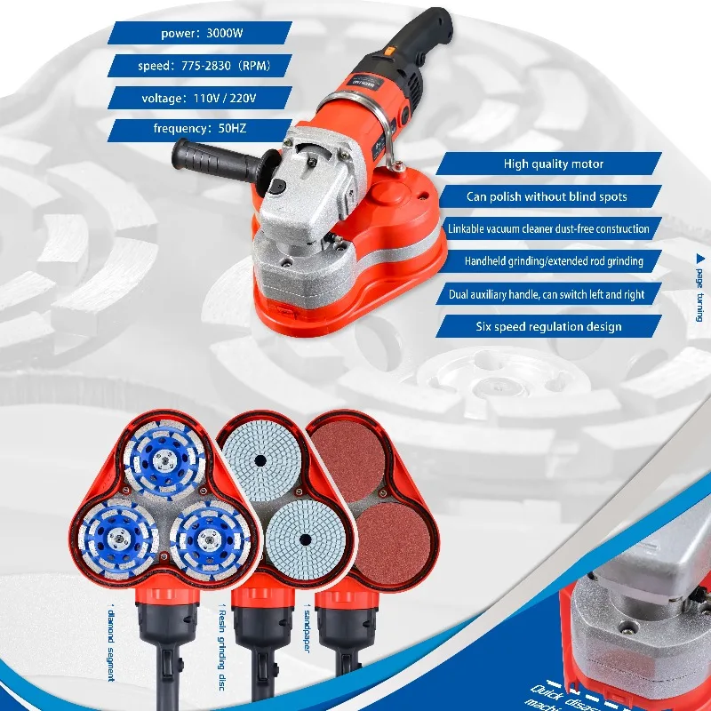 Angle grinder hand push flying fish handheld grinder