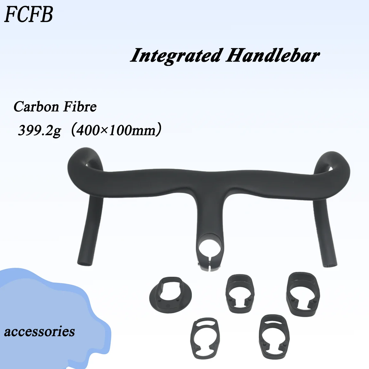 

T1000 Carbon Integrated Road Handlebar Black Matte 28.6mm 370/390/380/400mm Stem 80/90/100mm Bicycle Parts