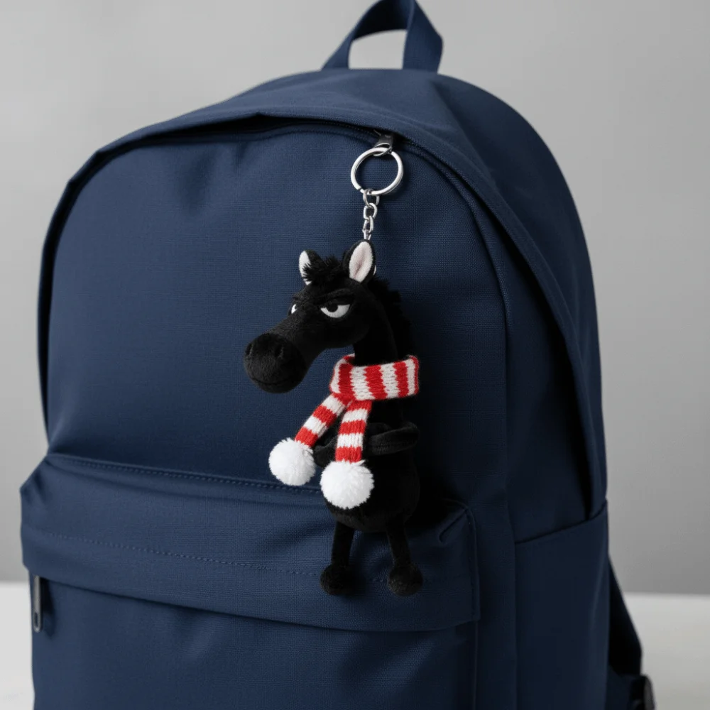 정교한 만화 말 열쇠고리 공예 판타지 스타일 포니 플러시 인형 핑크색 봉제 시뮬레이션 말 장난감 생일 선물