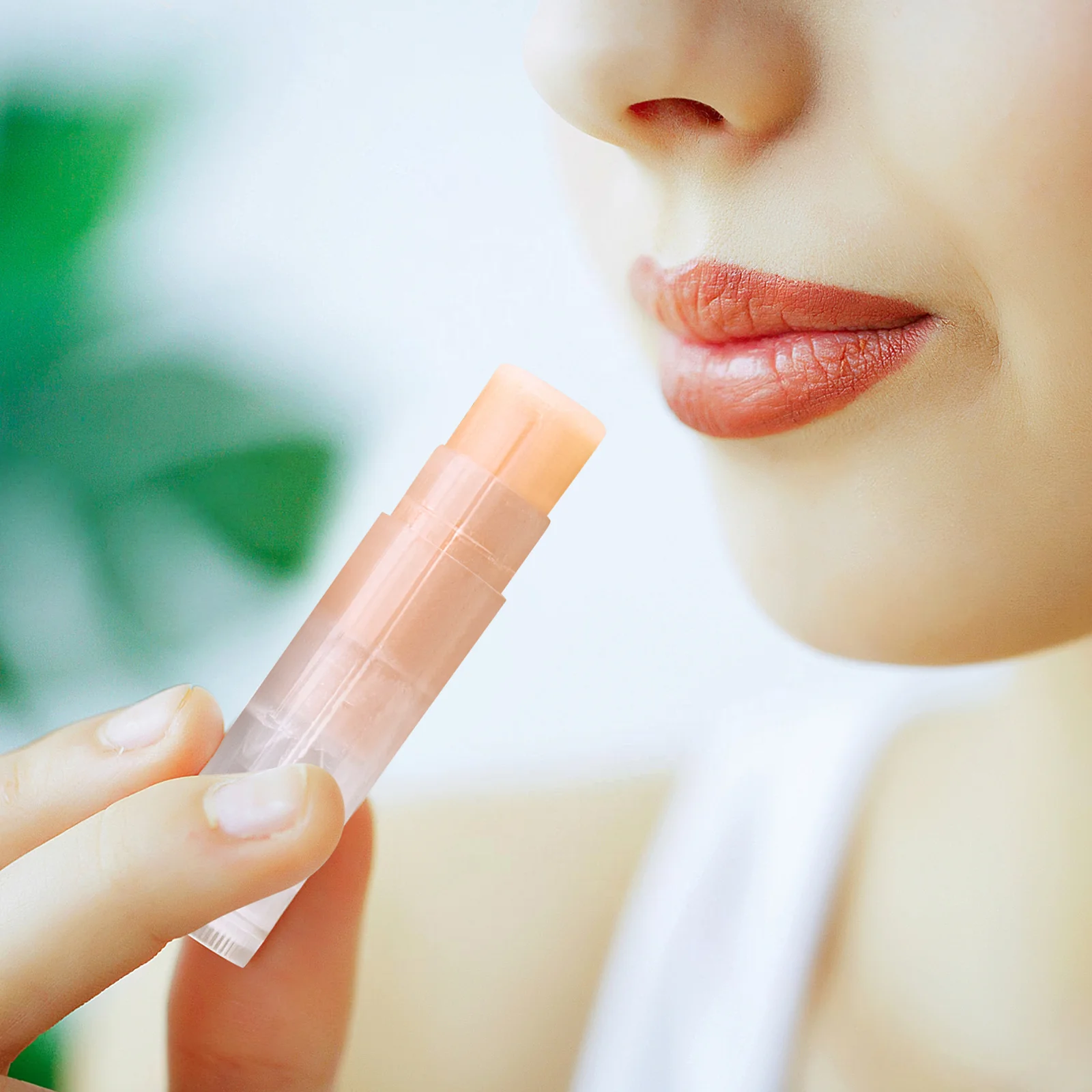 50 Peças de Tubos para Bálsamo Labial Transparentes, Recipientes Vazios com Tampa de Roda para Armazenamento de Batom DIY