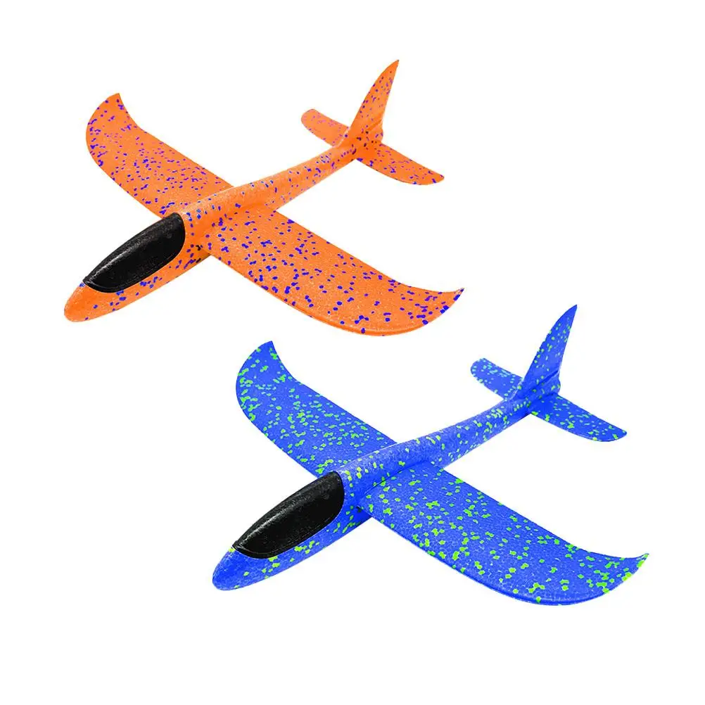 

2Pcs Hand Toss Plane Flying Toy Aircraft Foam Kids Glider Toys Light Weight Flexibility Practical Ability