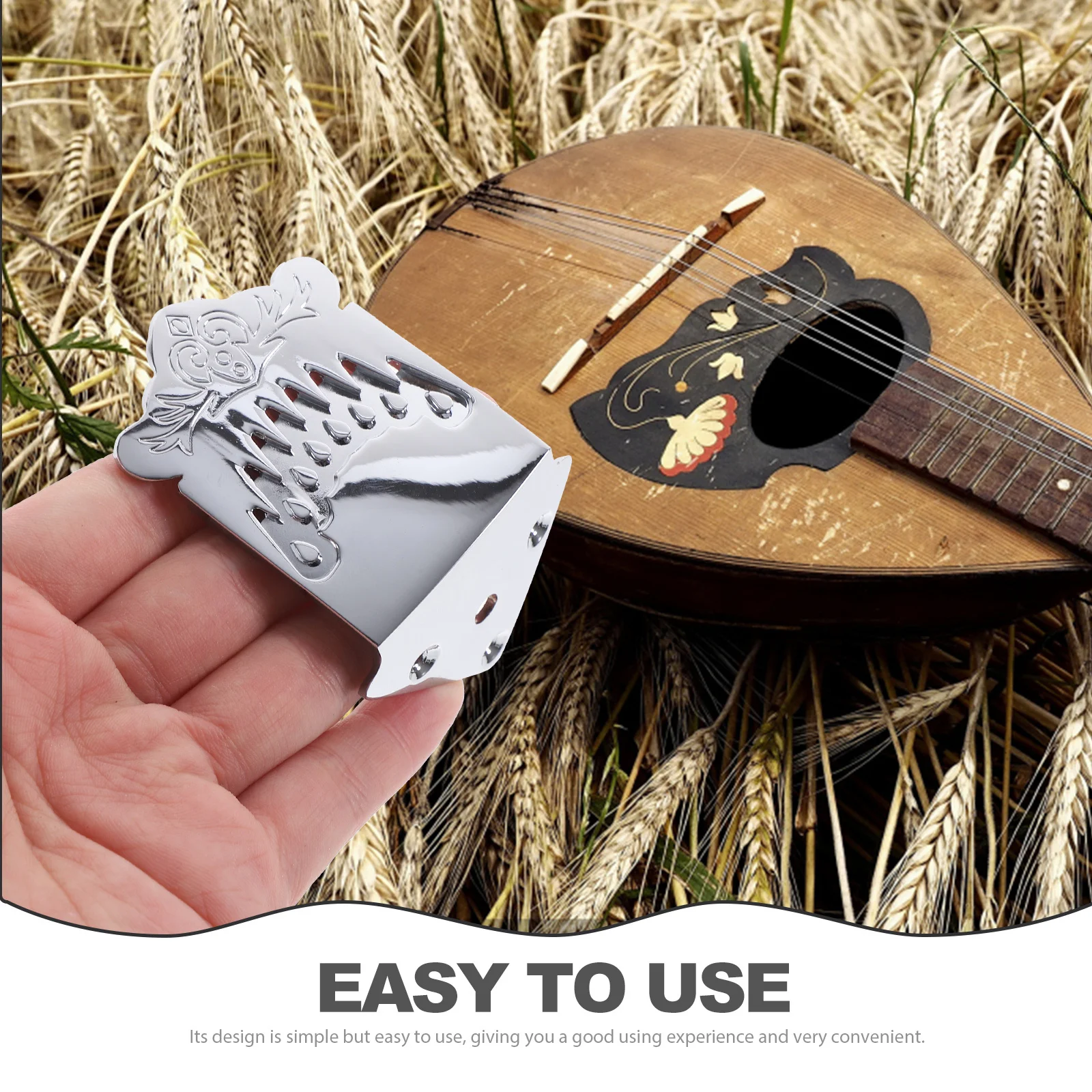 

1Set Metal Mandolin Tailpiece 8 String Bridge Practical Mandolin Accessories Musical Instrument Parts Guitar Tailpiece