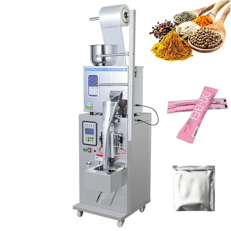 123Hot Hot Sale Full Automatic Small Paper Bag Packing Machine Food Wrapping Salt Pepper Coffee Powder Sugars New Condition Foil