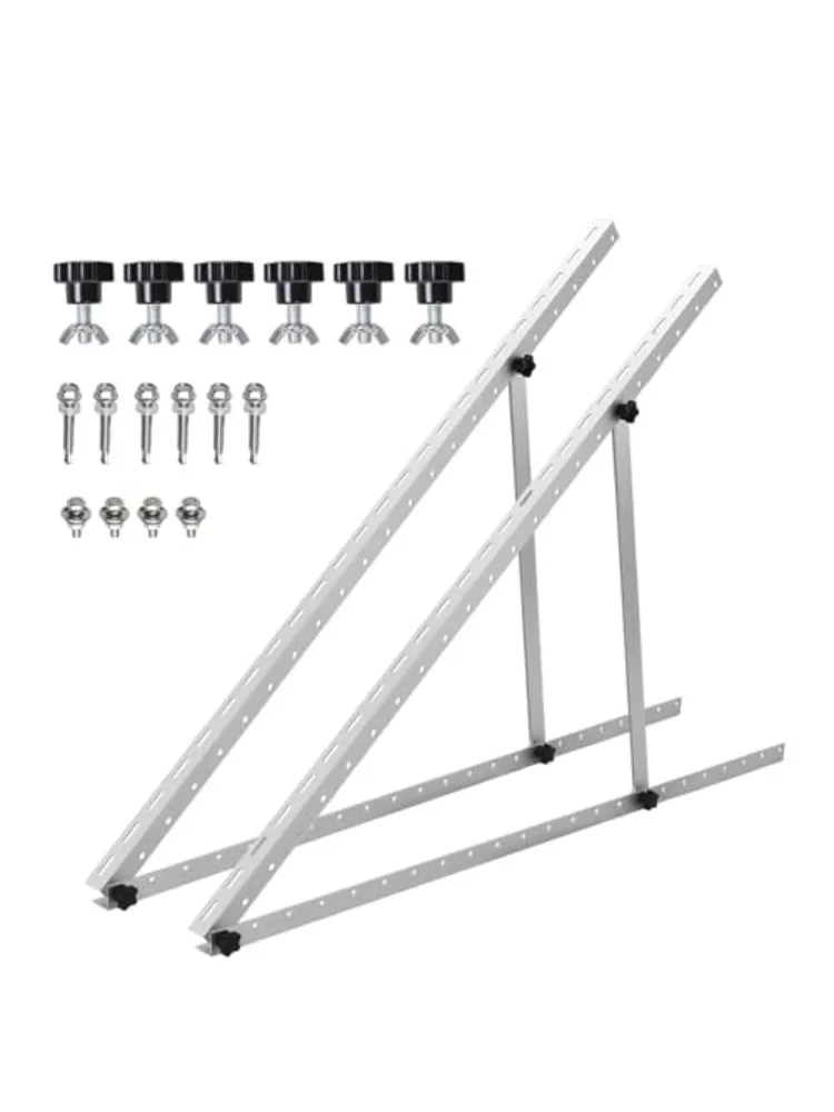 RVPOZWER 4-teiliges Set Verstellbare Solarmodul-Halterung 45 Zoll/47 Zoll mit Klappbaren Neigungsverstellbaren Beinen für Dachmontage an Autarken Wohnmobilen und Booten
