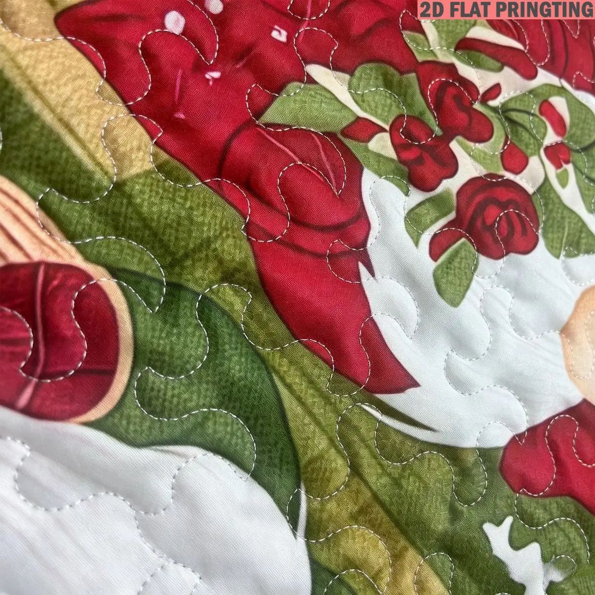 1 Stück gesteppte Tragetasche für Damen, bedruckt mit Schmetterlingsgarten, Sonnenuntergang, Blumen, Bach, Rosen, multifunktionale, gesteppte Tasche mit großem Fassungsvermögen – Detail 5