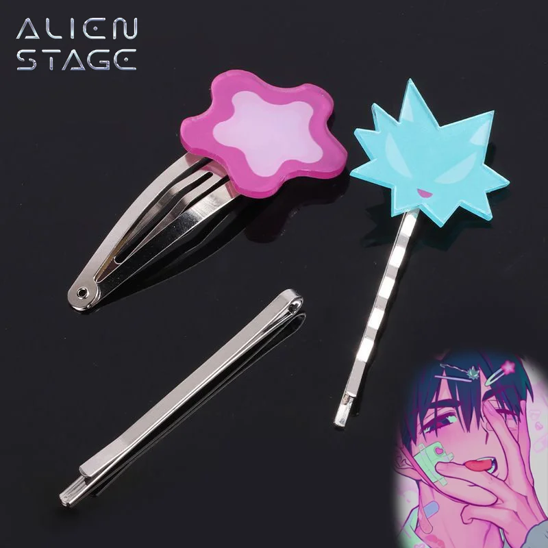 

Anime ALIEN STAGE Ivan Cosplay Hair Clip For Women Men Headwear Flower Acrylic Barrettes Kawaii Accessories Daily Jewelry Prop