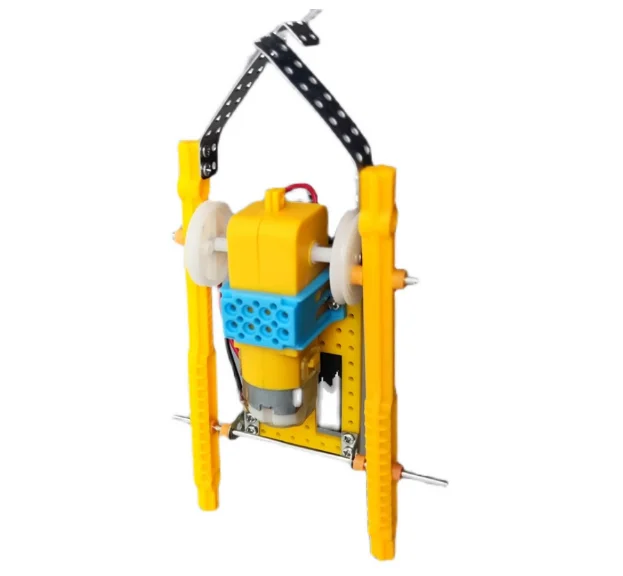 روبوت تسلق الحبل ذاتي الصنع للتجارب العلمية، DIY المصنوع يدويًا، تجميع الأطفال، ألعاب التسلق، تكنولوجيا الطلاب