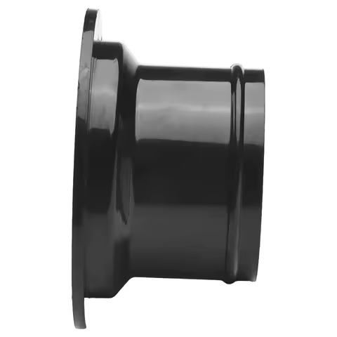 ABS Straight Pipe Flange Connector 50mm 150mm 250mm Black Ventilation Ducting for Air Duct Exhaust Pipe Wall Mount Airflow Joint
