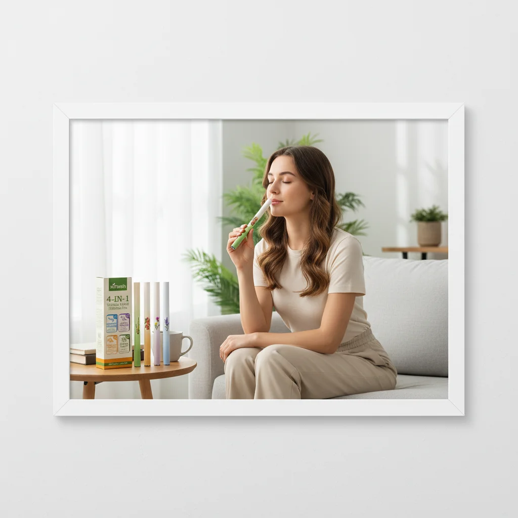 4-in-1-Lufterfrischungsstift: Entspannung der Sinne, klare Atmung, erfrischend, belebender Aromatherapie-Diffusor, Lungenreinigungsstift