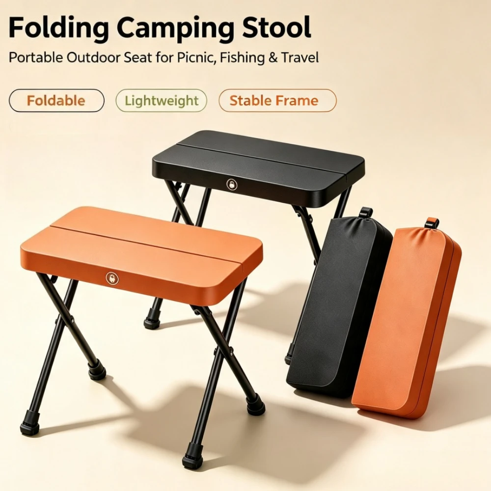Outdoor Foldable Portable Camping Chair Fishing Stool Pony Stool Ultra-light Aluminum Alloy Maza Stool Leisure Travel Stool