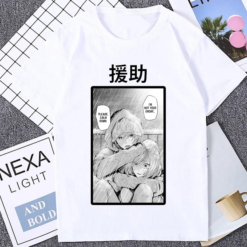 Anime T-shirt Women Oshi No Ko Ai Fashion 2024 Summer Cartoon Short Sleeve Tee Shirt Harajuku Cute Streetwear Y2k Clothes Tops