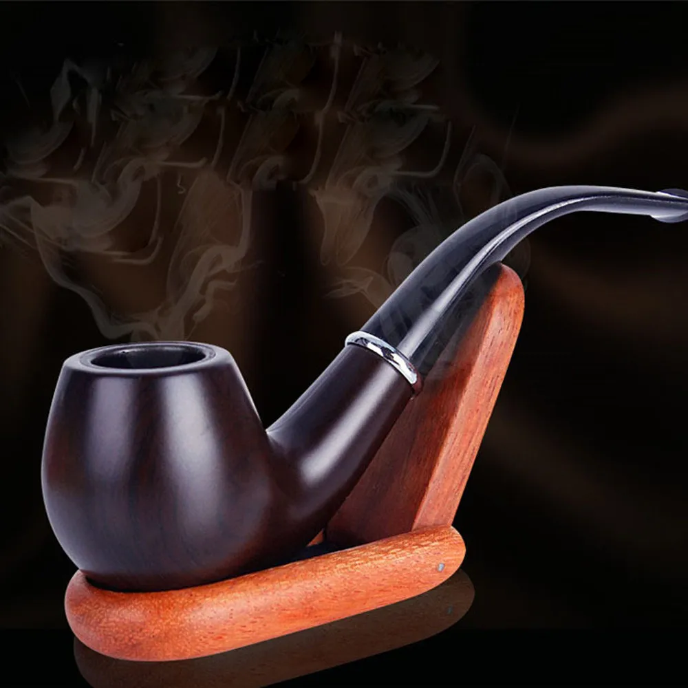 Wood Grain Resin Vintage Durable Tobacco Smoking Pipe Smoke Pipes Reduce Tar Cigarette Filter Men Gift Tobacco Smoking Gadgets