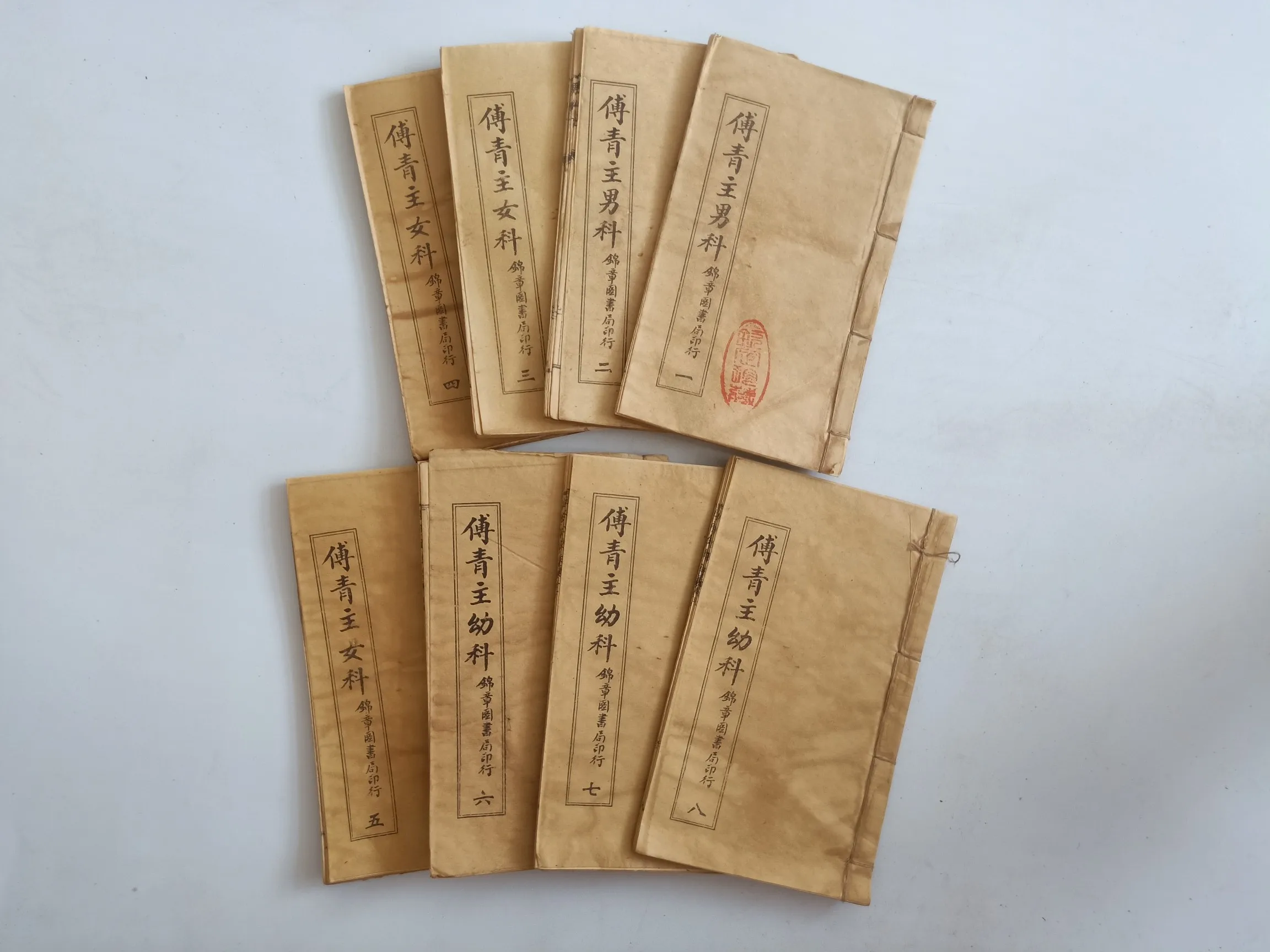 

Ancient Chinese Thread-bound Books Fu Qing's Male Department 8PCS