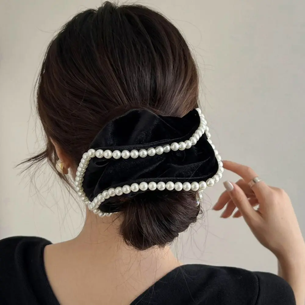 

Hair Tie Velvet Scrunchies Elastic Hair Band Hair Ring Large Intestine Hairband Hair Accessories Ponytail Holder Pearl Hair Rope