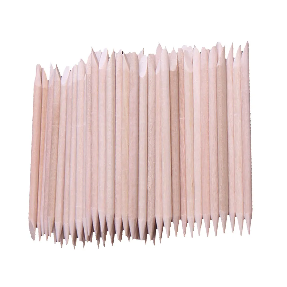 500Pcs Beauty Wood Nail Sticks Smooth Flat Wax Applicator Double Sided Multi-Functional Manicure Pedicure Tool Spa Salon