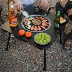 Camping Barbecue Table Outdoor Folding Picnic Charcoal Barbecue Table Patio Cooking Tea Portable BBQ Grill Table New