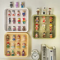 Wall Mounted Multi Style Blind Box Storage Rack Magnetic Suction Bubble Mart Figurine Display Cabinet Dustproof Doll Storage Box
