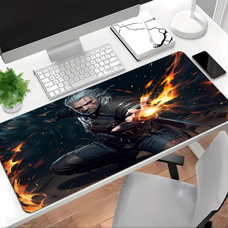لوحة ماوس The Witcher Geralt De Riv 7 بقاعدة مطاطية متينة غير قابلة للانزلاق مناسبة للألعاب وديكور المكاتب هدية مثالية