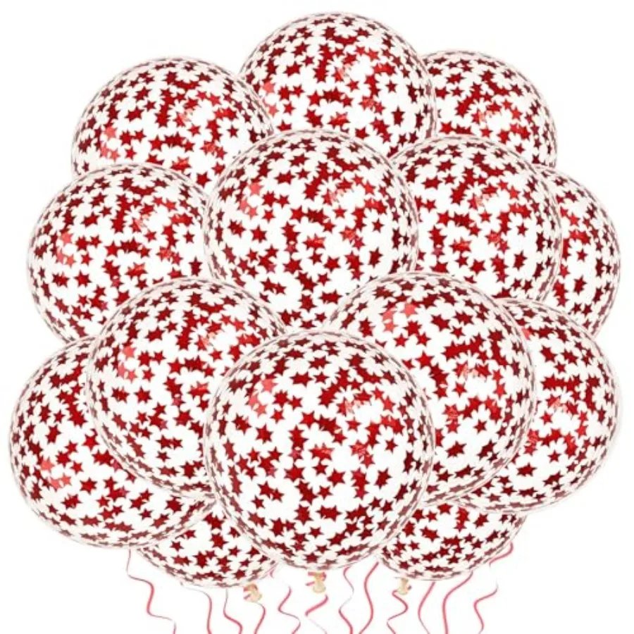 

25 Pcs, 12 Inch Clear Latex Balloon with Inside for Birthday Party Baby Shower Graduation Engagement Bridal Shower Decorations