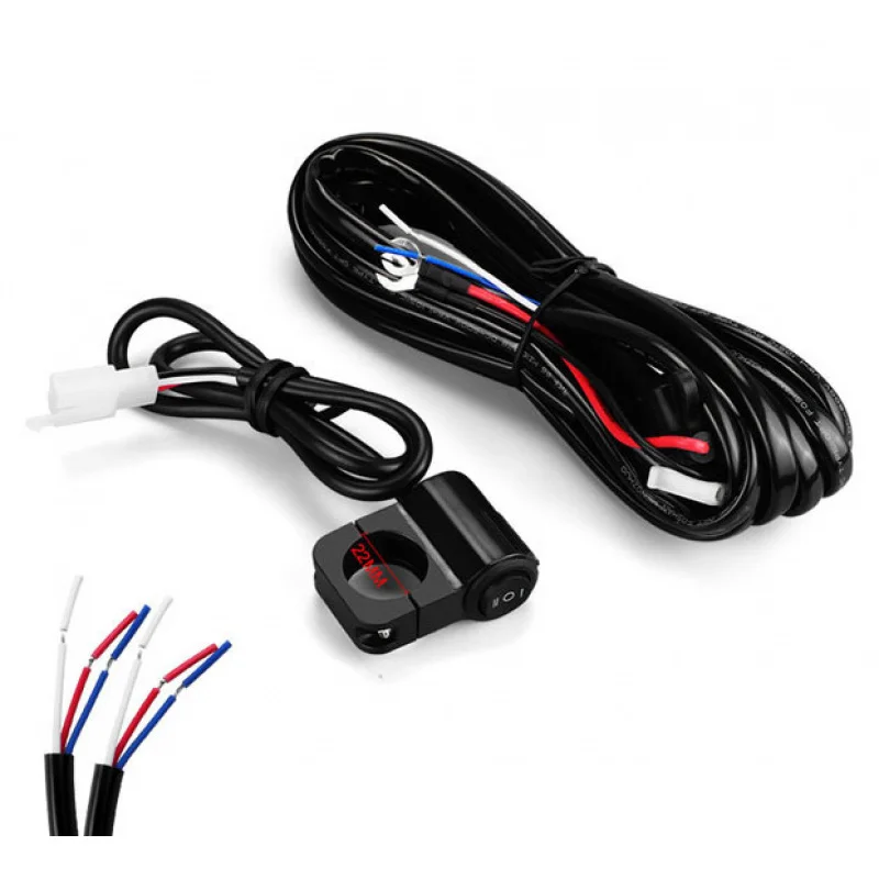 

SAAR 12v Fog Light Relay Kit Motorcycle Switch 3-Wire LED Spotlight Harness