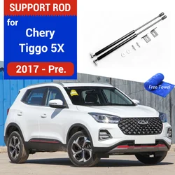 Car Hood Strut Bars Hydraulic Rod for Chery Tiggo 5X 4 Pro 2017-2023  Spring Shock Bracket Absorber Lift Kit Accessories Styling