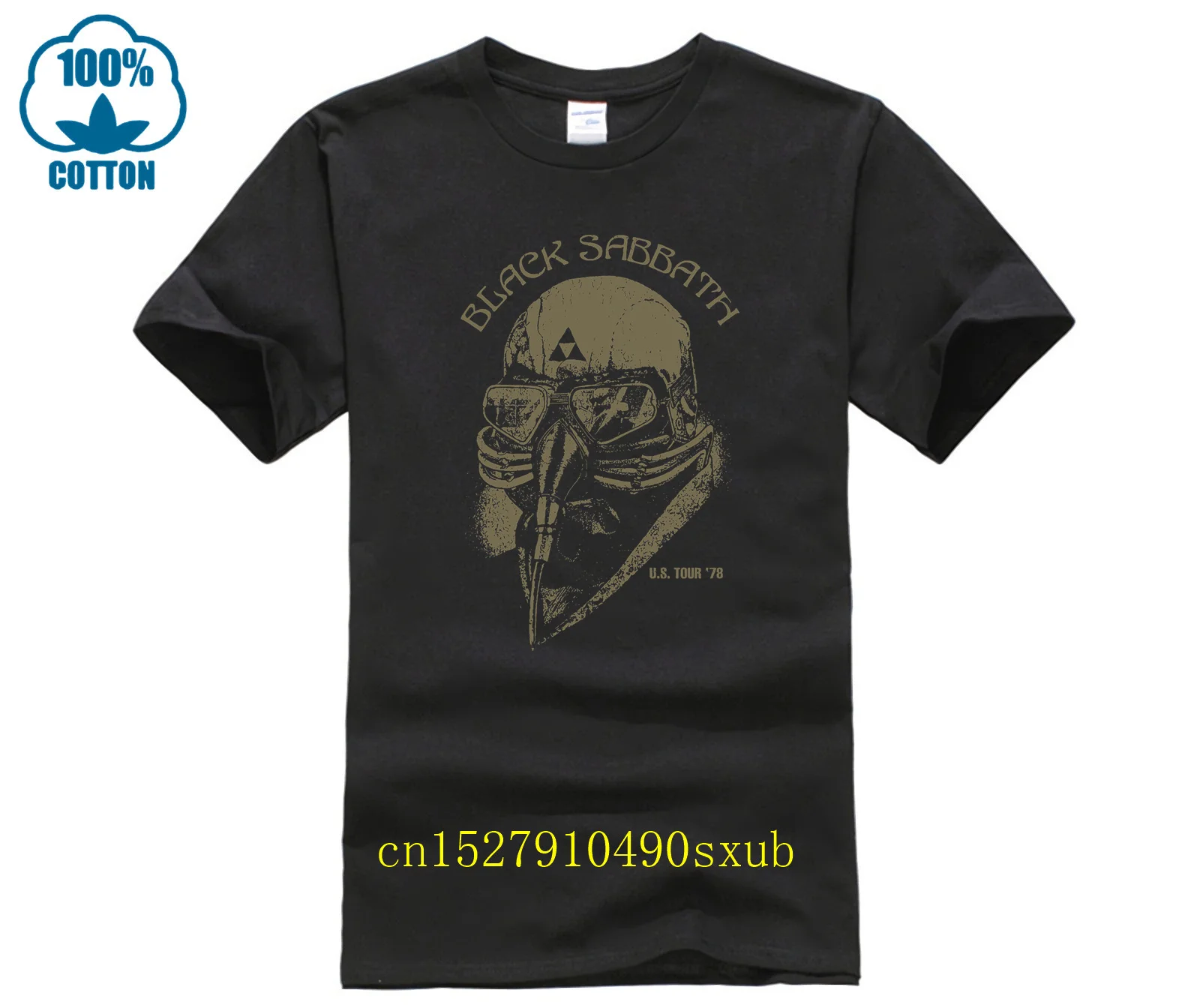 Herren Tony Stark T-Shirt Black Sabbath US Tour Tee Merch 78U