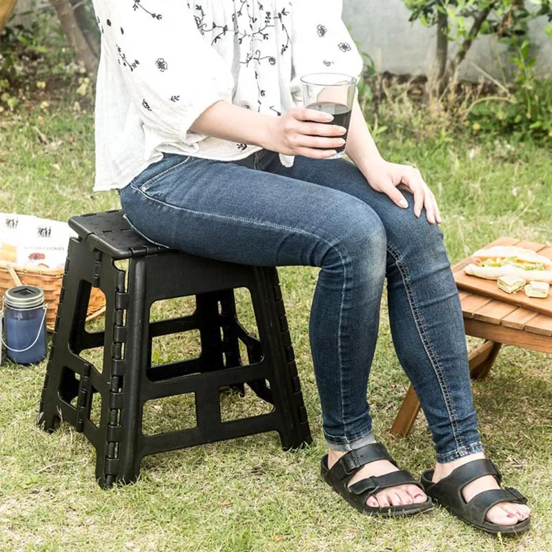 IHOME Export Thickening Plastic Folding Stools Home Province Adult Children Outdoor Portable Small Stool Bench Space New 2024